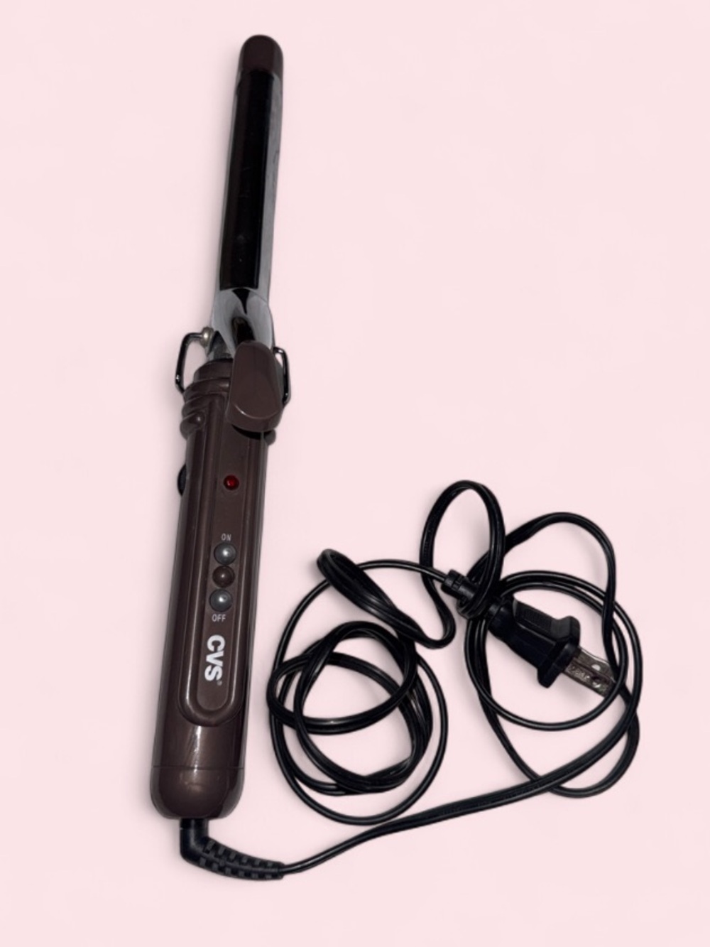 CVS Brown Ceramic Barrel Curling Iron for Women